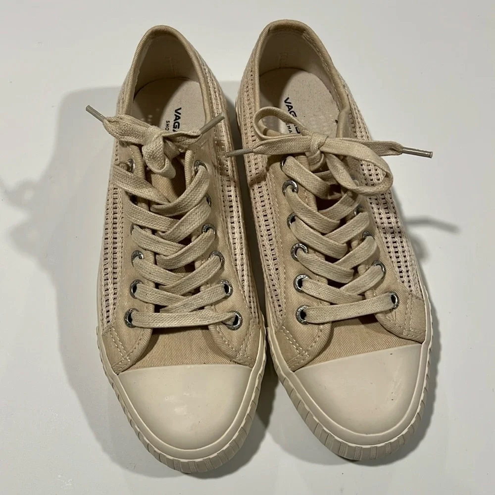 Vagabond Shoemaker - 7/38, beige, khaki woven canvas shoes‎